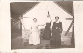 RPPC Lovely Edwardian Ladies Camp Site Cabin with Tent Postcard F26 - £9.54 GBP