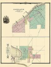 Ashland And Menomonie - Wisconsin - 1878 - Map Poster - $9.99+