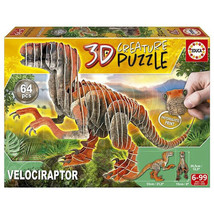 Educa 3D Creature Dinosaur Puzzle - Velociraptor - £48.22 GBP