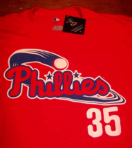 Philadelphia Phillies Cole Hamels #35 Mlb Baseball T-Shirt 2XL Xxl New w/ Tag - £15.57 GBP