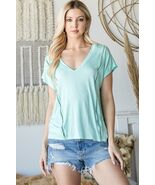 Women&#39;s Short Sleeve V Neck Top - $29.68 CAD