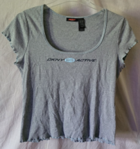 Women&#39;s DKNY Active Pullover Shirt XL Gray Scoop Neck Short Sleeve 100% ... - $14.99