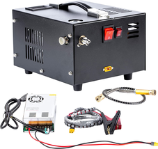 Air Compressor 4500Psi 300Bar 12V DC or 110V AC with Power Supply,Oil&amp;Water Fre - £245.32 GBP