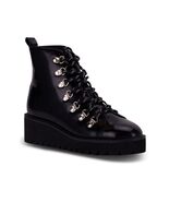 WANTED WEDGE BLACK COMBAT BOOTS - SIZE 6.5 Grunge Goth - €26,75 EUR