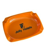 Vintage Orange Plastic Jolly Hotels Ashtray 5.5 x 3.5 inches - $29.69