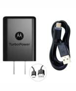 Motorola USB Travel Turbo Power Charger Adapter 15W USB C Cable for Droi... - $11.25 CAD