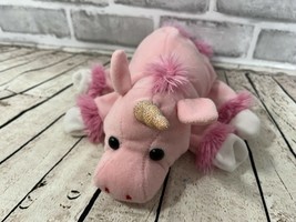 Caltoy pink unicorn plush hand puppet sparkle glitter horn soft stuffed ... - $8.90