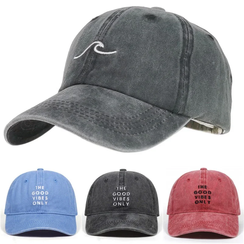 Cotton Baseball Cap for Men and Women Fashion Embroidery Hat Washed Soft Top - £13.07 GBP
