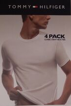 4 PACK TOMMY HILFIGER MEN'S SIZE S OR M COTTON WHITE CREW T-SHIRTS UNDER... - $36.90