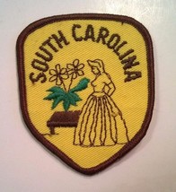 SOUTH CAROLINA State Southern Belle Flower Yellow &amp; Brown Patch Emblem Badge - £3.98 GBP