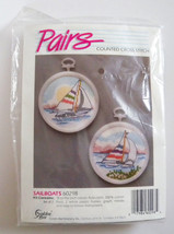 SAILBOATS Counted Cross Stitch Kit with Frames ~ Golden Bee #60298  New Sealed - $8.86