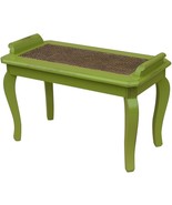 Bench TRADE WINDS CHESAPEAKE Traditional Antique Painted Apple Green Mah... - £485.64 GBP