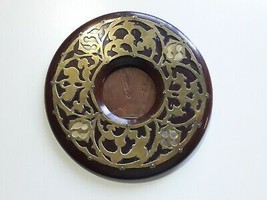 vintage decorative bronze and wood    picture frame  - $78.21