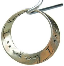 &quot;I Love You, I Love You More&quot; Open Circle Sterling Silver 925 Pendant Charm Vtg - £27.68 GBP