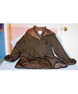 Lovely Croft&amp;Barrow Hooded Coat w/Zipper under Snaps Front-Belted-Size M - $41.16 CAD