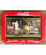 Coca Cola &quot;Touring Car&quot;  Bed Tray 1987 Reproduction Metal 17x13-      1 - €17,18 EUR