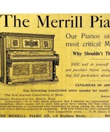 The Merrill Piano Boston 1894 Advertisement Victorian Musical Instrument... - $19.99