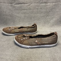 DVS Regency Slip Brown Canvas Shoes Woman&#39;s Size 7 Kicks Sneakers KG Casual - £14.22 GBP