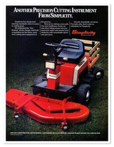 Simplicity SunRunner Riding Lawn Mower Vintage 1986 Full-Page Print Magazine Ad - £7.58 GBP
