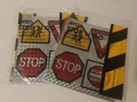 x2 Vintage Avon 1989 Reflective Stickers Stop &#39;n Go Collection Holographic 80s - £7.70 GBP