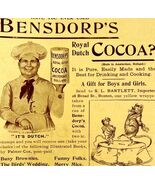 Bensdorps Royal Dutch Hot Cocoa 1897 Advertisement Victorian Chocolate #... - €17,15 EUR