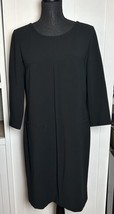 Tahari Womens Long Sleeve Black Dress Size 8 Gold Zip Up - £14.18 GBP