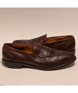 Allen Edmones 10.5 B Brown Leather Glasgow Slip On Split Toe Loafers Dre... - £27.88 GBP