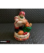 Vintage Santa Plays Football Statue Figure Home Decor Holiday X-Mas Deco... - £35.19 GBP
