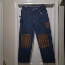 VTG Jaque Dubois Double Knee Heavy Duty Blue Jeans Mens 40 X 32 Actual 3... - £37.41 GBP