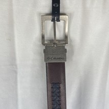 Columbia Leather Belt NWT 36 Reversible Laced Brown 85 Genuine - £16.61 GBP
