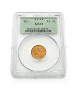 1901 $2.50 Gold Liberty Head Quarter Eagle Graded by PCGS as MS-63 Old H... - €970,92 EUR