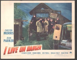 I Live on Danger 11&quot;x14&quot; Lobby Card Joe Cunningham Edward Norris Dick Purcell - £42.19 GBP