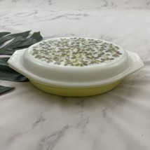 Pyrex Vintage Olive Divided Casserole Dish With Lid Yellow Green Split Verde - £23.35 GBP