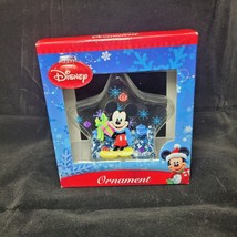 Disney Mickey Mouse Glitter Confetti Filled Glass Star Christmas Tree Or... - $19.99