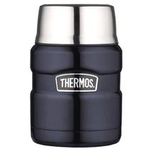 THERMOS Stainless King Vacuum-Insulated Food Jar with Spoon, 16 Ounce, Midnight  - £42.48 GBP