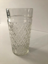 Anchor Hocking Quilted Diamond Clear Drinking Glass 6&quot; Tumbler Hold 16oz - £6.22 GBP
