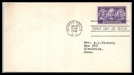 1948 US FDC Cover - Women&#39;s Progress Stamp, Seneca Falls, New York H3 - $2.96