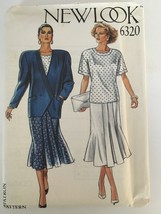 New Look Sewing Pattern 6320 Vintage Style Misses Jacket Top Skirt Sz 8-18 Uncut - £7.86 GBP