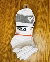 Fila Womens Sports Training Quarter 10pairs White, Gray, Black Socks Siz... - $16.83