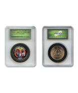 LEBRON JAMES NBA Rookie Colorized JFK Half Dollar US Coin in Ltd. Slabbe... - $12.16