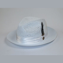 Men's Summer Spring Braid Straw style Hat by BRUNO CAPELO JULIAN JU901 White image 3