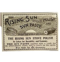 Rising Sun Stove Polish 1894 Advertisement Victorian Sun Paste 3 ADBN1vv - £7.96 GBP