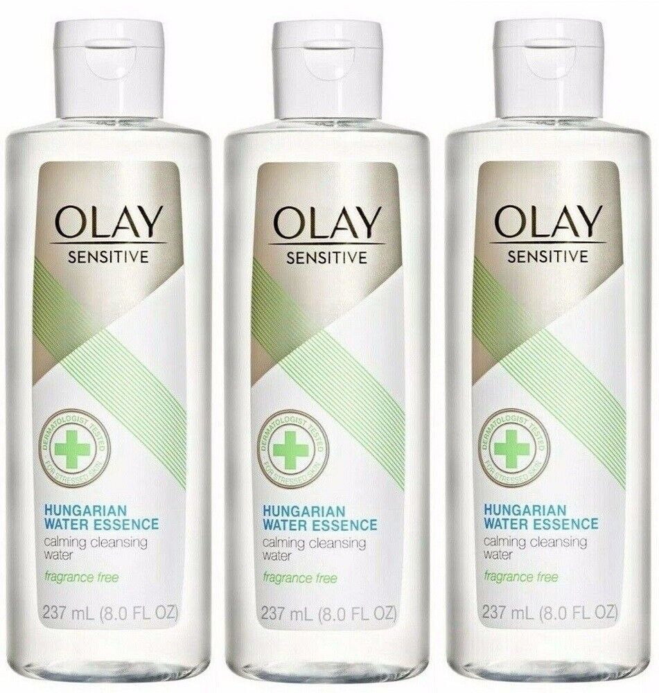 (3 Ct) OLAY Sensitive Hungarian Water Essence Calming Cleansing Water 8 fl oz - $39.59