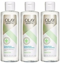(3 Ct) OLAY Sensitive Hungarian Water Essence Calming Cleansing Water 8 fl oz - £31.64 GBP