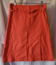 Women's Express Design Studio Skirt Size 4 Red Belt Zipper Knee Length A... - $14.99
