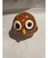 GCA Art Glass - Colorful Glass Cute Big Eye Owl Paper Weight 3.75ins - $58.20 CAD
