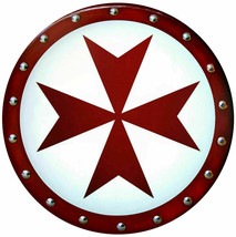 Medieval Templar Cross Shield Sca Larp Armor Maltese Knight Crusader Shield - £174.65 GBP