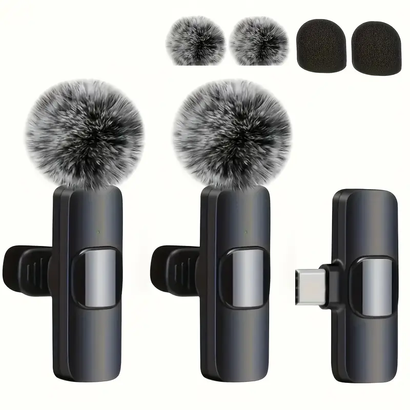 Wireless Clip-on Microphone with USB Type-C Connector, Wireless Mini Lav... - €11,15 EUR