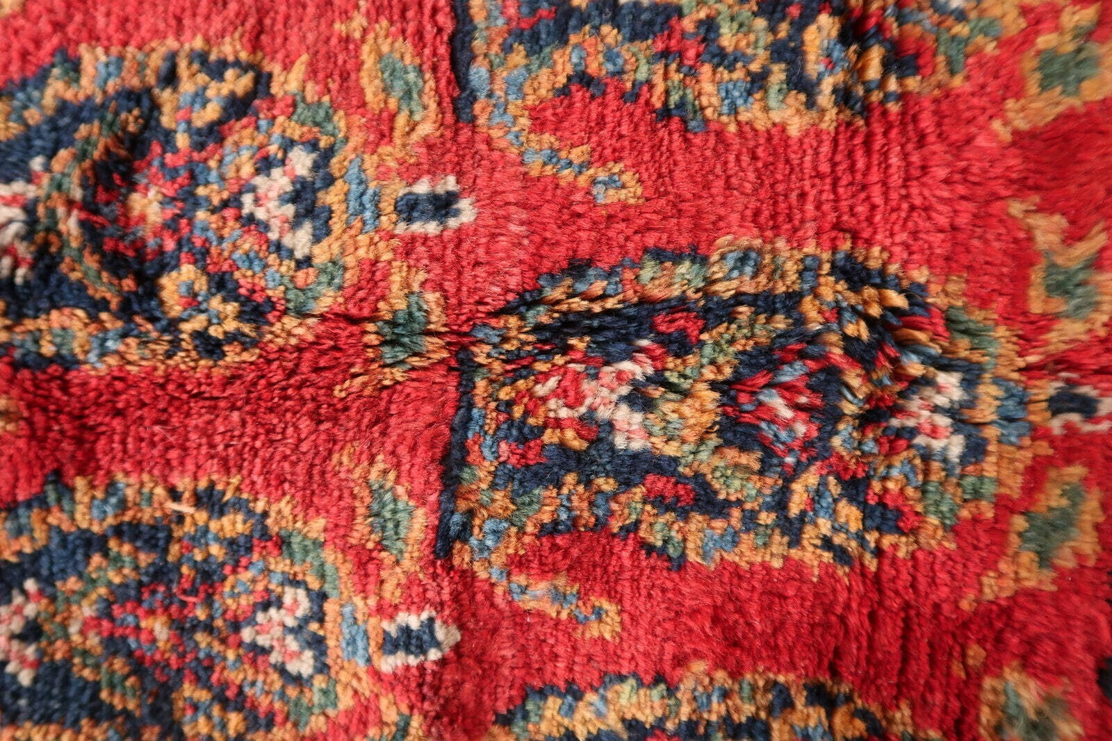 Handmade Vintage Persian Hamadan Rug 4.6' x 6.11 (137cm x 210cm), 1960s - 1C1179 Item image 7