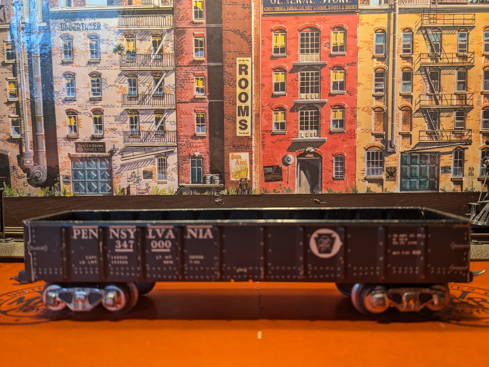 Marx Trains Used  # 347000/3552  3/16 Scale Car  Metal  PRR Pennsylvania  - $10.00